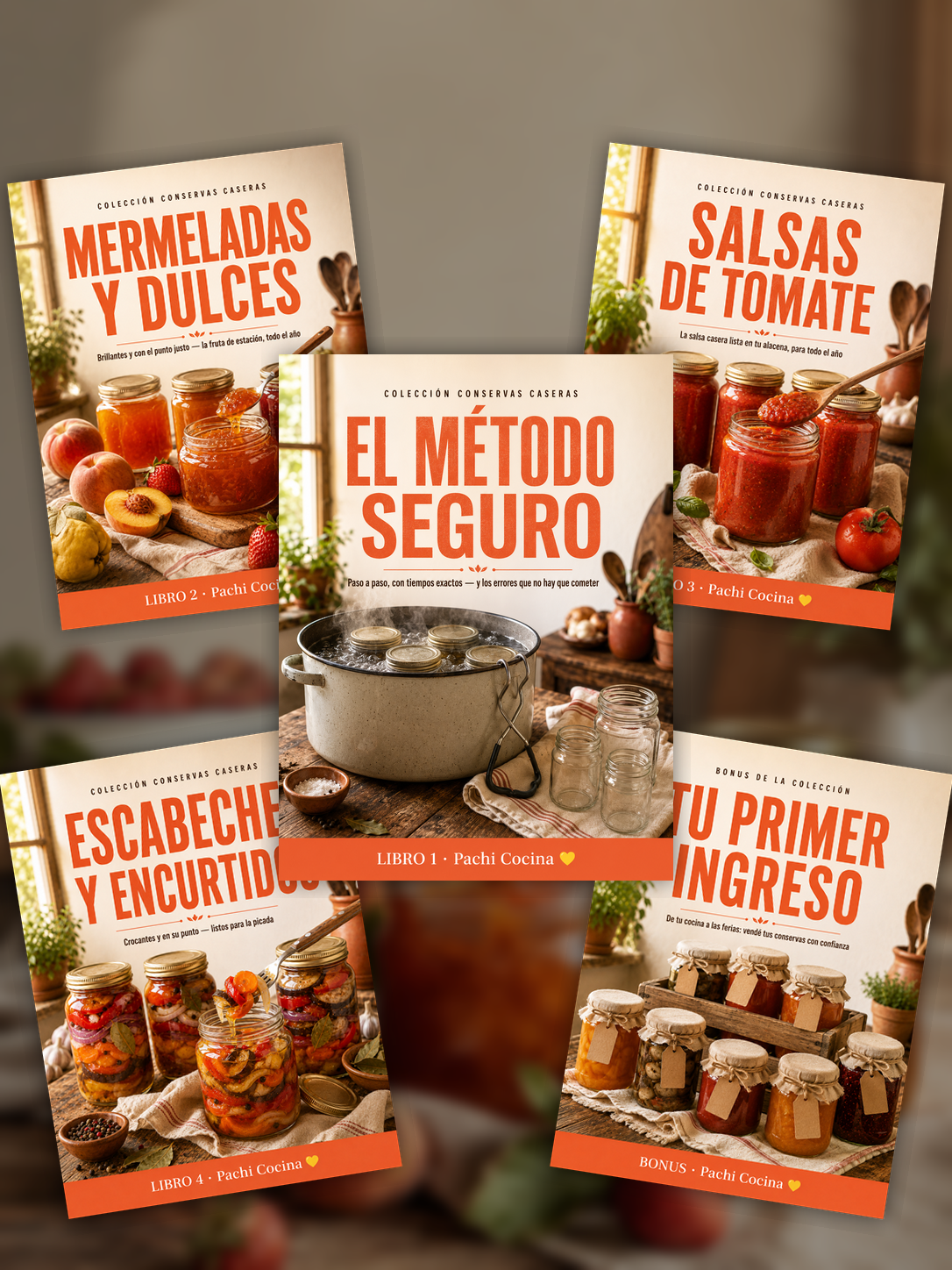 Colección Conservas Caseras — los 5 libros incluidos